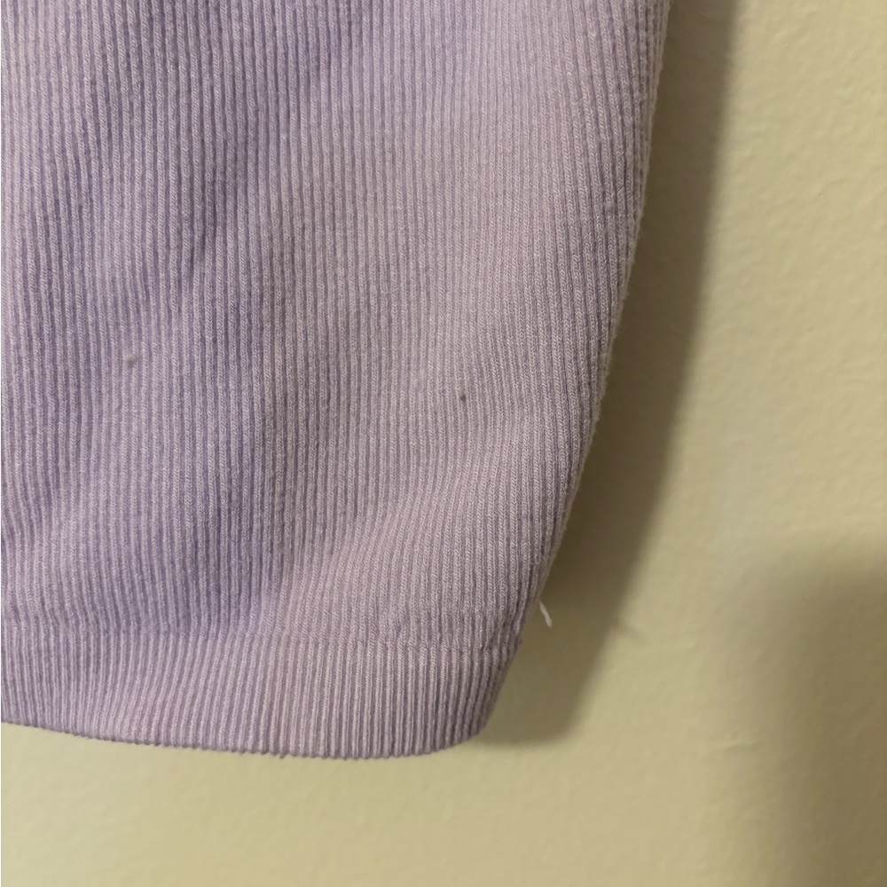 Essentials Light Purple Ribbed Tank Crop Top - Picture 4 of 4